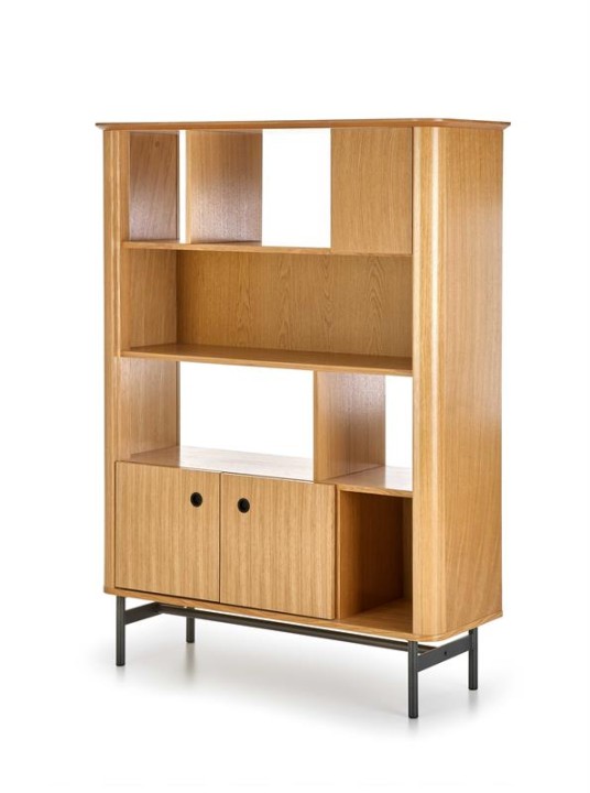 Книжкова шафа HALMAR SMART REG-2 Натуральний дуб / Чорний